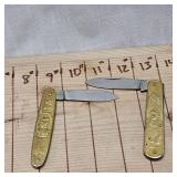 Abe Lincoln and George Washington Brass Knives