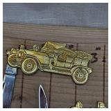 4 Brass Collectors Knives