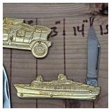 4 Brass Collectors Knives