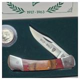Kennedy Half Dollar 1948-1963 Coin and Knife Tribute