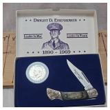 Dwight Eisenhower 1890-1969 Coin and Knife Tribute