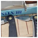 13" Hunting Knife, 3" Dagger, 3 Other Knives