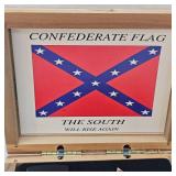 "South Will Rise"  Confederate  Flag Commemerative Lighter and Knife