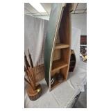 Wood Boat Décor with Catail Art