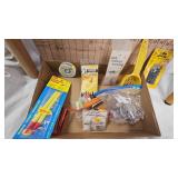 Misc Ice Tackle Lot, Jig Sticks, Hooks, Jiffy Blade, etc