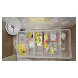 2 Plano Tackleboxes with Contents, NWTF hand scale, bobbers, mis