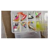 2 Plano Tackleboxes with Contents, NWTF hand scale, bobbers, mis