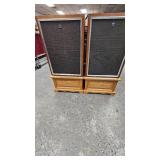 Pair of Classic Vintage Pioneer Speakers with Custom Made Stands, Excellent Condition, work