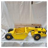 Classic Pressed Steel Tonka Stamped Scraper shows slight wear but 90% Paint Remains