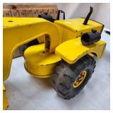 Classic Pressed Steel Tonka Stamped Scraper shows slight wear but 90% Paint Remains