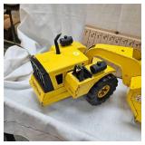 Classic Pressed Steel Tonka Stamped Scraper shows slight wear but 90% Paint Remains