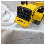 Classic Pressed Steel Tonka Stamped Scraper shows slight wear but 90% Paint Remains