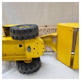 Classic Pressed Steel Tonka Stamped Scraper shows slight wear but 90% Paint Remains