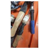 Ice Fishing Sled with Hole Strainers and Mis Rods