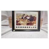 "The Vanishing America"  Print with Buffalo Nickels and Indian Head Cents