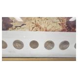 "The Vanishing America"  Print with Buffalo Nickels and Indian Head Cents