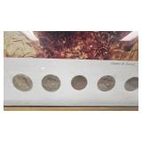 "The Vanishing America"  Print with Buffalo Nickels and Indian Head Cents