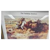"The Vanishing America"  Print with Buffalo Nickels and Indian Head Cents