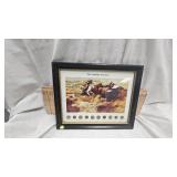 "The Vanishing America"  Print with Buffalo Nickels and Indian Head Cents