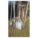 Lot of Misc Yard Tools including shovels, rake, etc