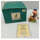 Est. $145.00- $185.00 Vintage WDCC " (Hey Diddle, Diddle, I Play On My Fiddle) Three Little Pigs (Fiddler Pig) Figurines In Original Box With COA