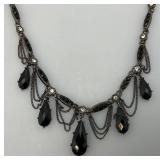 Vintage Black Stone Gothic Style Necklace