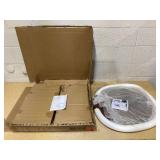 Giantex 24" Round End Table - Rubber Wood Sofa Side Table with Adjustable Foot Pads, Natural