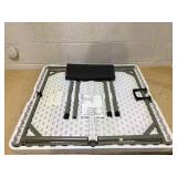 Costway 35" Folding Mahjong Table with Cup Holders & Smooth Felt Mat Carrying Handle Red