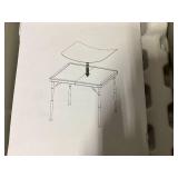 Costway 35" Folding Mahjong Table with Cup Holders & Smooth Felt Mat Carrying Handle Red