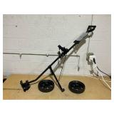 Maxfli 2-Wheel Push CartDimensions (collapsed): 36 x 16 x 14.5 Dimensions (open): 40.5 x 41 x 26.5