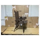 Costway SET OF 6 Patio Folding Sling Back Chairs Camping Deck Garden Beach Brown (6 Chairs)