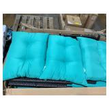 Sumyeg 3 Pieces Outdoor Patio Corner Rattan Sofa Set 3 -Piece Wicker Patio Conversation Set with Blue Cushions