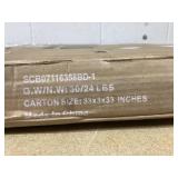 32 Inch Patio Tempered Glass Steel Frame Square Table