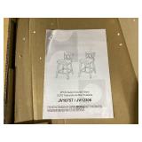 2 Pieces 29 Inch Swivel Counter Height Barstool Set with Rubber Wood Legs 19.5" x 21" x 42.5" (L x W x H)