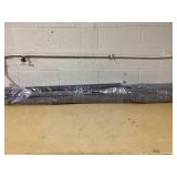 12 ft. L x 8.2 ft. W Grey Polyester Crank Patio Umbrella with Vent and 1.9 in. Pole for Outdoor Table Use