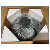 12" Shutter Exhaust Fan with Thermostat, DC Motor, Attic Fan with Humidity Sensor, Low Noise, Wall Mount Ventilation and Cooling for Sheds, Attics, Workshops, Black