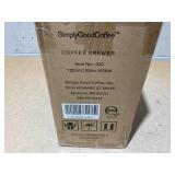 SimplyGoodCoffee Coffee Maker / Coffee Machine. 8 Cup Automatic Drip Pour Over Coffee Brewer. Easy To Use, Gold Cup Standard. Black/Stainless Steel