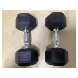 2   25lb Dumbells