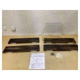 Wood Floating Shelves for Wall Decor, Rustic Wall Shelves for Bedroom Bathroom Kitchen Living Room, Set of 4 Light Walnut 24 Inch