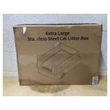 Extra Large Stainless Steel Cat Litter Box