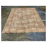 LIMON HOME Orange Rug for Living Room 8x10,Mustard Yellow Area Rug for Bedroom with Upgraded Anti-Slip Backing,Stain & Water Resistant,Pet & Child Friendly,Vintage Floral Indoor Carpet (Slightly Used)