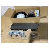 Mainstays 42 inch Flush Mount Indoor Ceiling Fan with Light Kit, Black, 4 Blades, Reverse Airflow