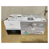 Mainstays 42" White Incandescent Flushmount Ceiling Fan with Glass