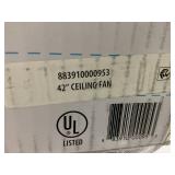 Mainstays 42" White Incandescent Flushmount Ceiling Fan with Glass
