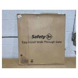 Safety 1st Easy Install Walk Thru Baby Gate for Doorway With Door, Dog Gates, Fits 29"-38", Easy Install 28" Tall, White