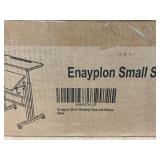 Small Standing Desk with Wheels, Mobile Stand Up Desk, Portable Standing Table on Wheels for Walking Pad, Rolling Computer Desk Adjustable Height, Tall Table