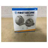 First Secure by Schlage Deadbolt and Keyed Entry Presley Lever in Stainless Steel