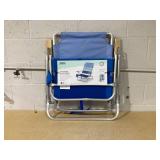 DBX 3 Position Beach Chair Blue Stripe