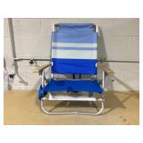 DBX 3 Position Beach Chair Blue Stripe