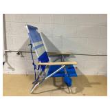 DBX 3 Position Beach Chair Blue Stripe
